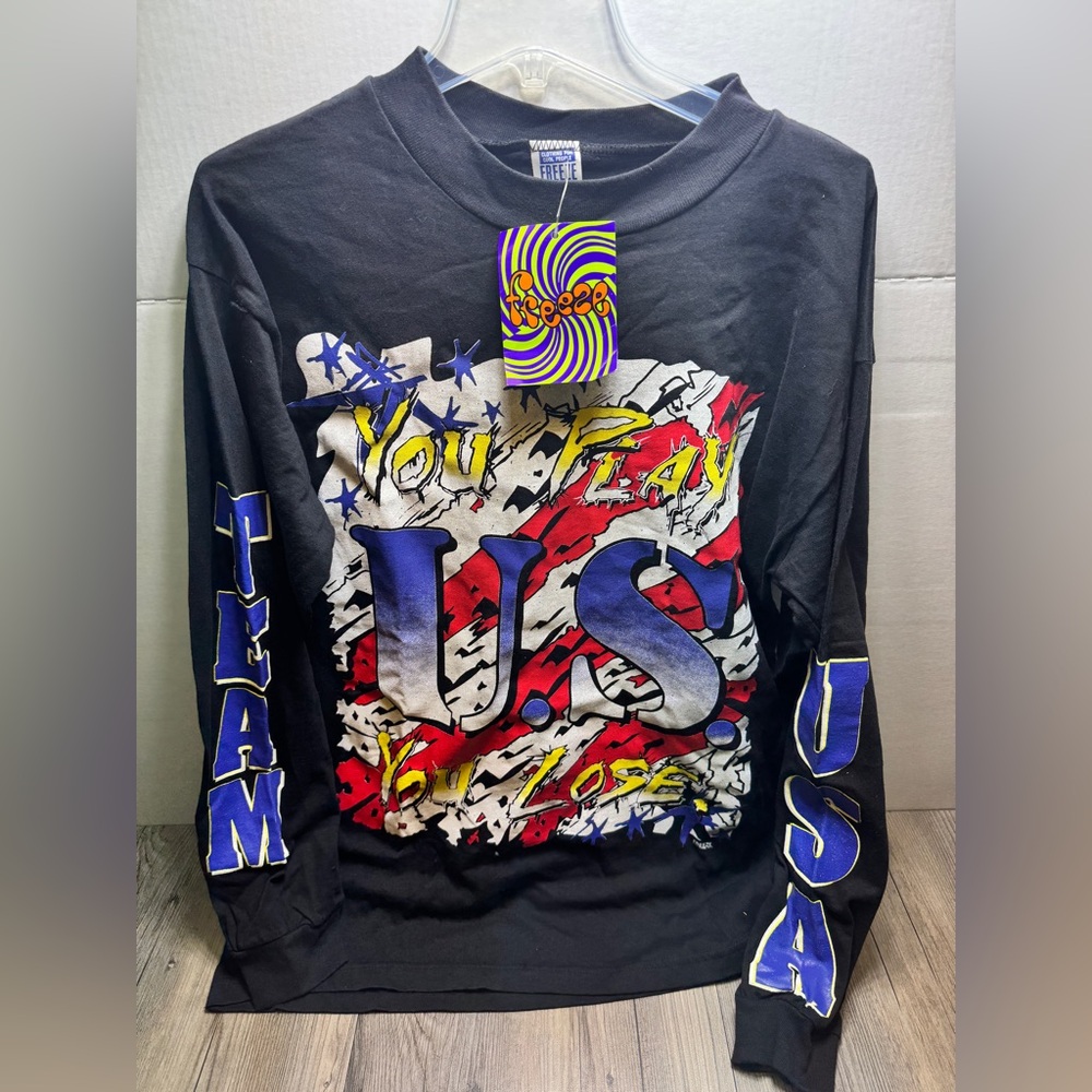 NOS Vintage "You Play You Lose" Team USA long-sleeve t-shirt by Freeze Adult L